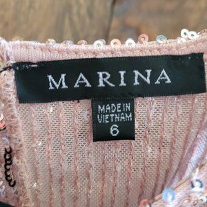 Marina Blush Sequin Dress